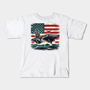 Aircraft Carrier Kids T-Shirt